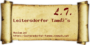 Leitersdorfer Tamás névjegykártya